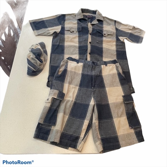 Veezo Other - Veezo Vtg Shirt, Pants & Hat 3pc Suit Multi-Color